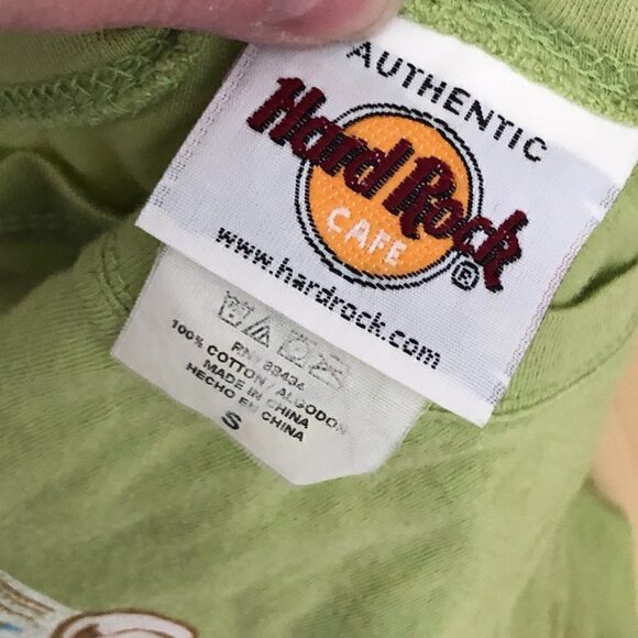 Y2K Hard Rock Cafe Hollywood Graphic Ringer T Shirt - Picture 2 of 7